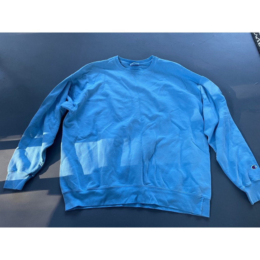 Champion Authentic Athleticwear Crewneck Sweatshirt Light Blue Mens XL Vintage